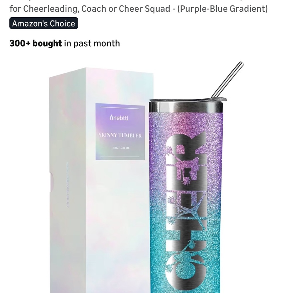 Purple and Blue Gradient Skinny Tumbler